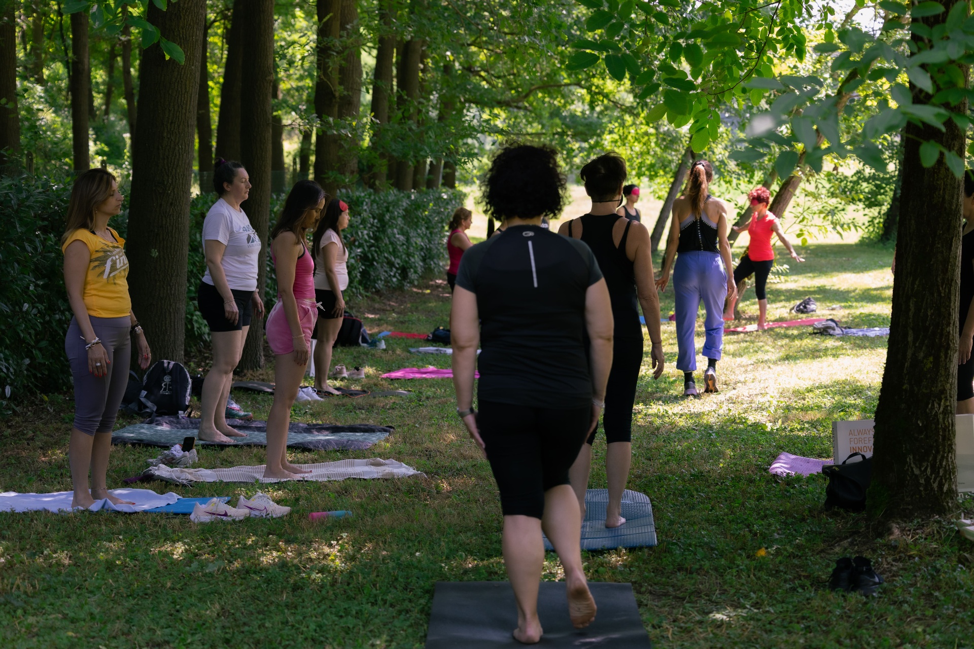 Sessione di mental coaching e movimento nel parco